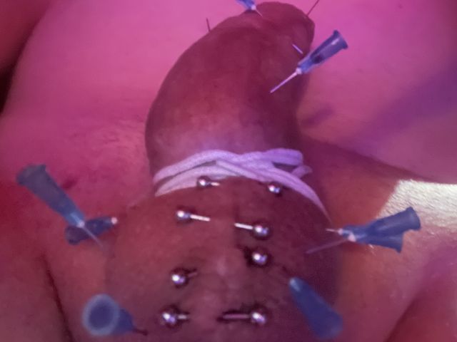 Full Video Punishment and Piercing Insertion After Injecting True Shaft and Balls (Kinkypup XOLO into needle CBT and BDSM challenges)