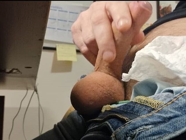 Men Big Dick Jerk in Desk, Big Ball and Big Cum (Jordance)