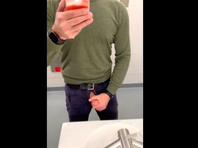 Train Station Boner, Into the Toilet to Jack-off and Cum (Tjenner)