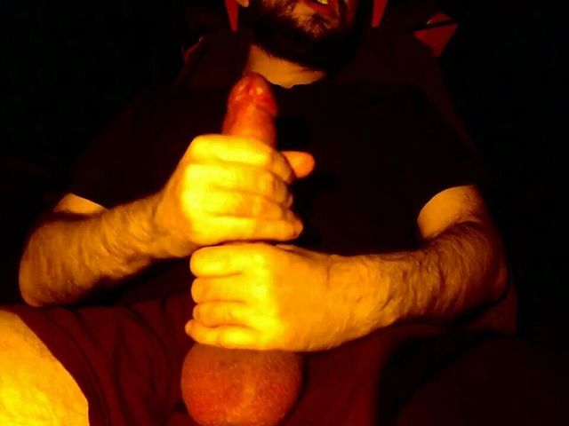 Bearded hairy man with huge cock and balls (Alex Metallov)