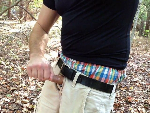 Outdoor Masturbating in the Woods and Cumming. #pride2021 (Tjenner)