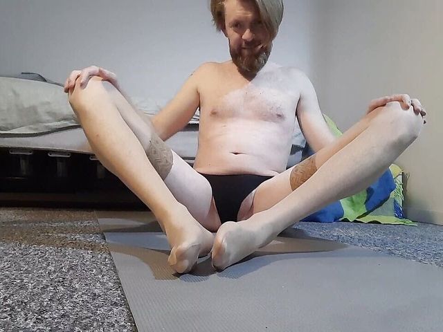 Masturbation lover - self suck with streams of saliva (Self and golden pleasures)