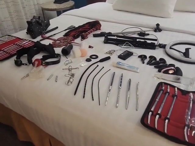 Unpacked All My Kinky Toys in a Dallas Hotel Room (Urethral Sound)