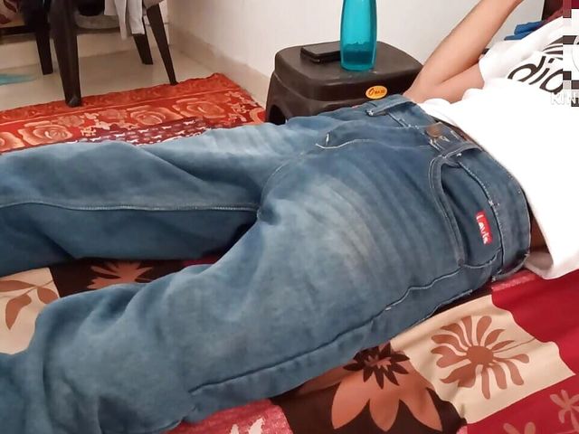 Indian Straight Boy Big Cock Masturbation While Roommate in the Room (Desi Panda)