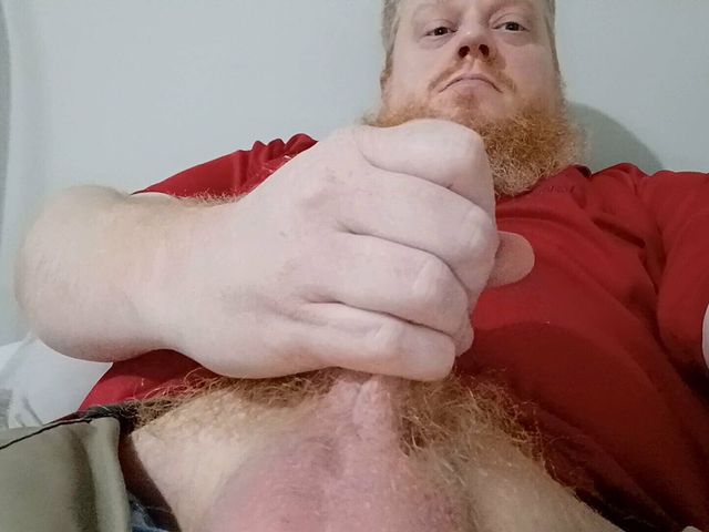 Stroking My Big Ginger Cock (Johnny Red studio)