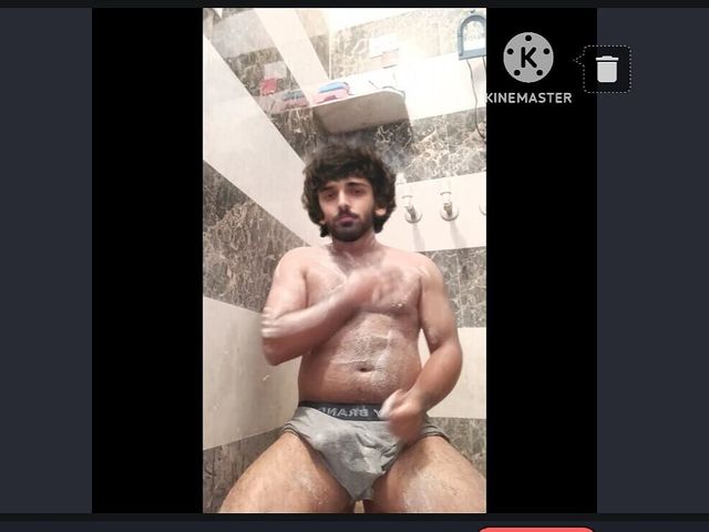 Cute Boy Taking Shower and Masturbating Cumshot in Toilet (Desi Panda)